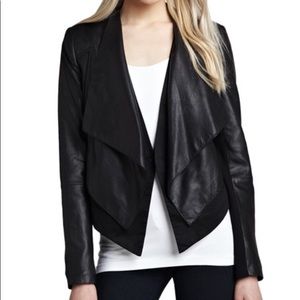 Layered Ponte/Leather Jacket Cusp by Neiman Marcus